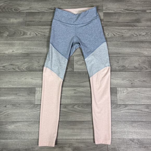 Outdoor Voices Colorblock Low Rise Activewear 7/8 Leggings Pants Pink Blue sz XS - Picture 2 of 6